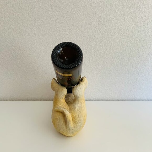 Playful Puppy Yellow Lab Wine Bottle Holder - Picture 3 of 7